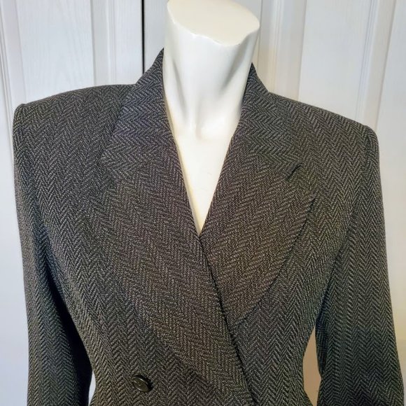 Louben Herringbone Double Breasted Blazer - Picture 5 of 13